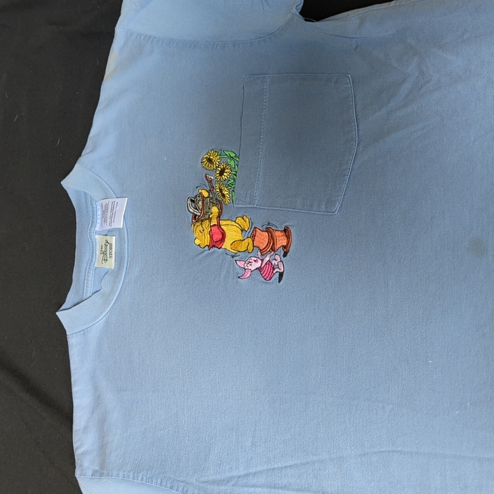 Disney Store size medium Pooh and Piglet embroidered t-shirt